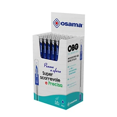 Abbildung von Osama Schwarze Gelschreiber mit OBG Tine, 10 teiliges Set, supergleitender und präziser Kappe, Kugelschreiber 1 mm für Schule, Büro Uni, Gelstifte Set ideal Schreibbedarf