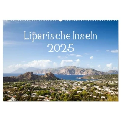 Abbildung von Liparische Inseln (Wandkalender 2025 DIN A2 quer), CALVENDO Monatskalender