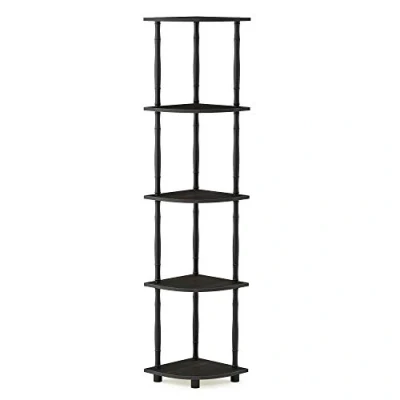 Abbildung von Furinno Eck Mehrzweckregal mit 4 Fächern, holz, Espresso/Schwarz, 29.46 x 146.56 cm