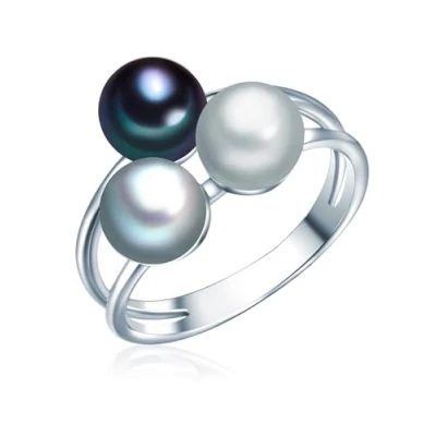 Abbildung von Valero Pearls Perlenring silber, mit Süßwasser Zuchtperle