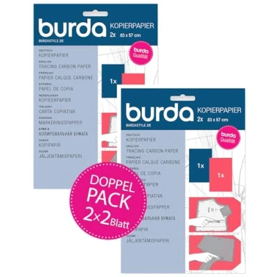 Abbildung von Burda Style Doppelpack Kopierpapier 2x2 Blätter 83 x 57 cm Blau/Rot