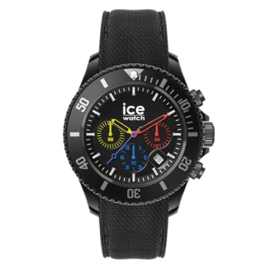 Abbildung von ICE Watch chrono Trilogy Schwarze Herrenuhr mit Plastikarmband 021600 (Medium)