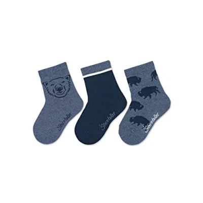 Abbildung von Sterntaler BÄR 3ERPACK Socken für Kinder, Größe: 17/18, Blau marine