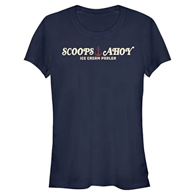 Abbildung von Stranger Things Damen Scoops Ahoy Short Sleeve T shirt, Navy Blue, S