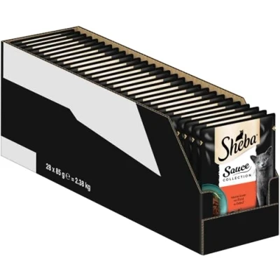Abbildung von SHEBA Portionsbeutel Nassfutter für Katzen Sauce Collection Lover mit Rind 28 x 85g