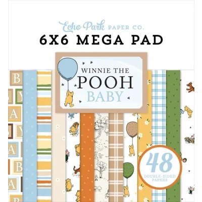 Abbildung von Echo Park Winnie The Pooh Baby 6x6 Inch Cardmakers Mega Pad (WPB442031)