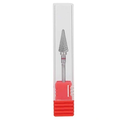 Abbildung von Nagelbohrer, Wolframstahl Nail Art Maniküre Bohrer Elektrische Pediküre Schleifkopf Nagelpolierzubehör Tragbarer elektrischer Nagelbohrer(rot)