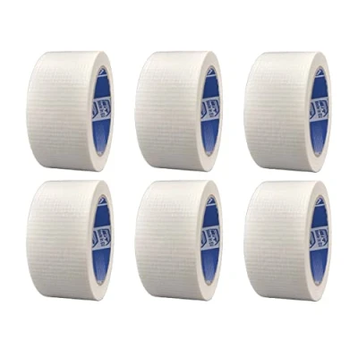 Abbildung von ACIT Amerikanisches weißes Gewebeband, Packung mit 6 Rollen, 50mm x 25 Meter, wasserdicht, für Reparaturen und DIY, isolierend