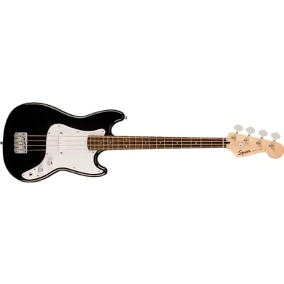 Abbildung von Squier by Fender Sonic Bronco Bass, Laurel Griffbrett, Weißes Schlagbrett, Schwarz