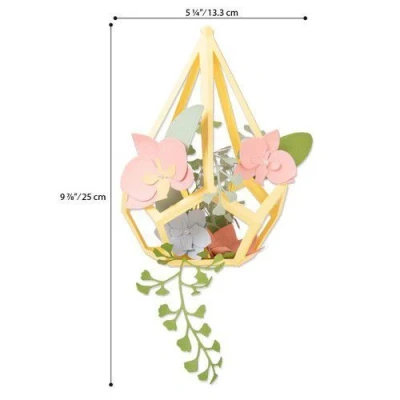 Abbildung von Sizzix, Mehrfarben, Einheitsgröße Thinlits Stanzschablonen 12 Stk 664366 Blumiges Terrarium