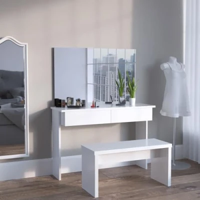 Abbildung von Vicco Schminktisch Azur, Weiß, 120 cm mit Bank