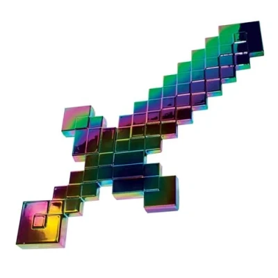 Abbildung von Verkleidung Minecraft netherite Schwert 51 cm für Karnevalskostüm 15. Jahrestag rutschig