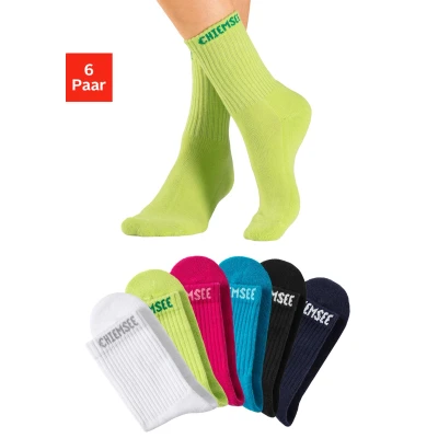 Abbildung von Chiemsee Socken, Größe: 35, Schwarz, weiß, blau, türkis, limone, pink