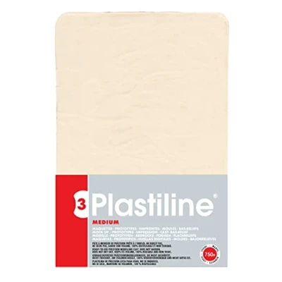 Abbildung von J. Herbin 7155T Plastiline, 750g, Härte medium, ideal zum Modellieren, 100% wiederverwendbar, Elfenbein