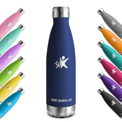 Abbildung von KollyKolla Thermosflasche 750ml, Trinkflasche Edelstahl Kohlensaeure Geeignet, Thermoskanne BPA frei, Isolierflasche Auslaufsicher, Wasserflasche für Fitness, Schule, Outdoor, Sport, Gym