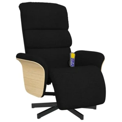 Abbildung von vidaXL Sessel Massagesessel mit Fußteil Schwarz Stoff (1 St)