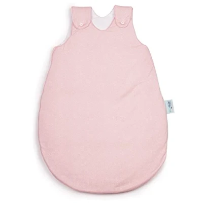 Abbildung von pic Bear Premium Babyschlafsack aus Jersey Baumwolle Atmungsaktiv, Mitwachsend und für Ganzjahres Nutzung mit verstellbaren Größen 50/56 Spots flamingo
