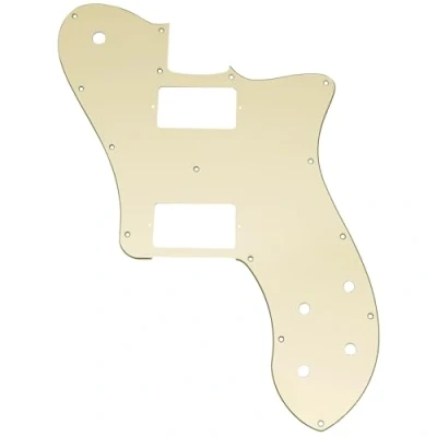 Abbildung von Musiclily Pro 15 Löcher Bedeckt HH Gitarren Schlagbrett Pickguard für Mexico Fender 72 Tele Deluxe Style E Gitarre, 3 lagig Cream