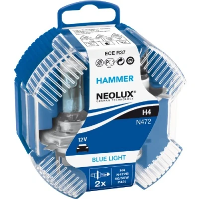 Abbildung von Halogenbirne NEOLUX BLUE LIGHT 12V H4 60/55W