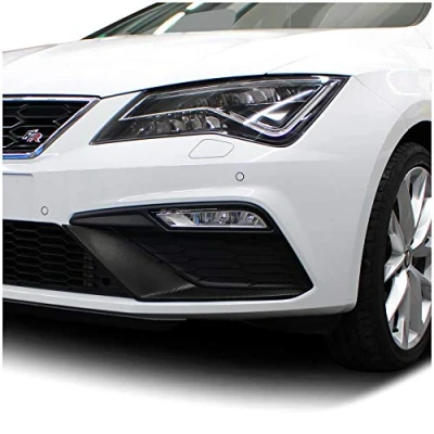 Abbildung von Folie Dekor für Spoiler Flap Wing Stoßstange Front Splitter Selbstklebend Passgenau Kfz Auto Zubehör (Carbon Schwarz, Facelift (D049))