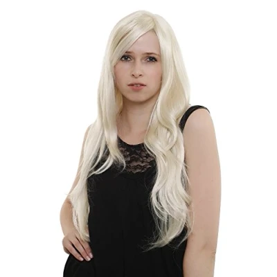 Abbildung von WIG ME UP 3402 613 Perücke Platinblond sehr lang glatt mit Seitenscheitel