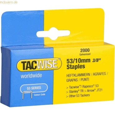 Abbildung von Tacwise Heftklammern 53/10mm verzinkt VE=2000 Stück