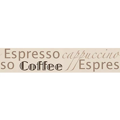Abbildung von A.S. Création Bordüre &quot;Only Borders&quot;, mit Schrift, Kaffee Selbstklebend