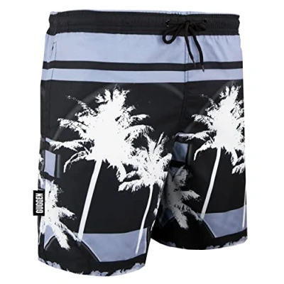 Abbildung von GUGGEN Mountain Badehose für Herren Schnelltrocknende Badeshorts Beachshorts Boardshorts Schwimmhose Männer Farbe Schwarz M