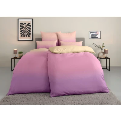 Abbildung von my home Bettwäsche Jareth, Microfaser, 2 teilig, 100 % Polyester, sehr weich, allergikerfreundlich, mit Farbverlauf