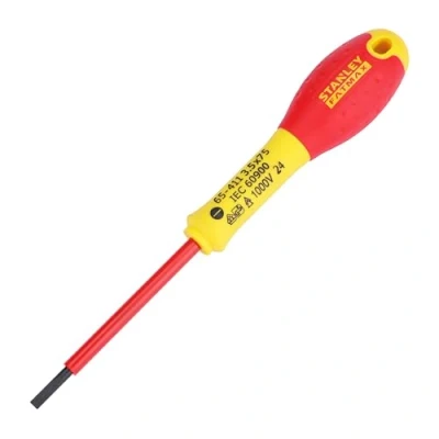 Abbildung von Stanley FATMAX Schraubendreher Schlitz Isoliert, 7 mm, Rot, Gelb