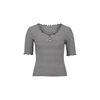 Abbildung von zero Streifen Tshirt print, Damen, Größe: 38, Dark bluewhite