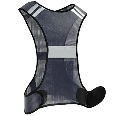 Abbildung von EAZY CASE Warnweste Universal mit Klett Reflektor Klettweste Sicherheitsweste Herren Damen Schwarz