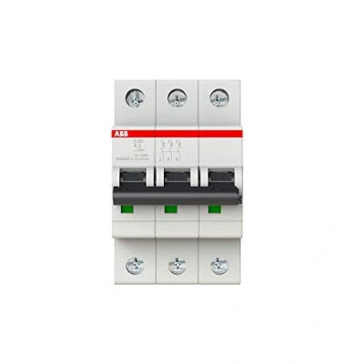 Abbildung von ABB S200 MCB Leitungsschutzschalter Typ K, 3 polig 2A 440V, Abschaltvermögen 6 kA System Pro M Compact