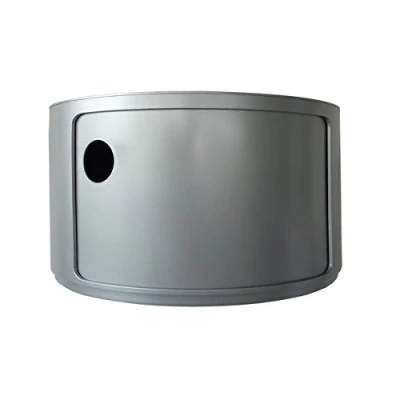 Abbildung von Kartell 4953SI Baukastenelement Componibili rund undurchsichtig Durchmesser 42 x 23,5 cm ABS, silber