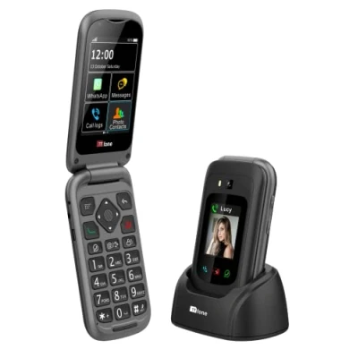 Abbildung von TTfone TT970 Whatsapp 4G Touchscreen Senior Big Button Flip Handy mit 8MP Kamera und Hörgerät kompatibel Notfallhilfe Taste (Solo)