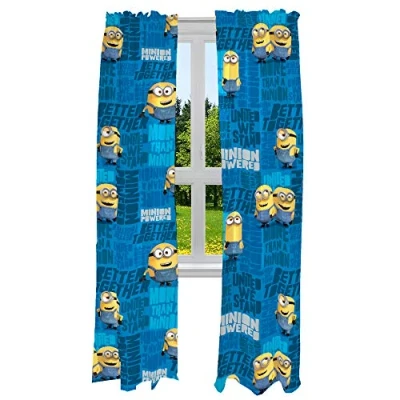 Abbildung von Franco Minions: The Rise of Gru, Kinderzimmer Fenstervorhänge Set, 203 x 213 cm