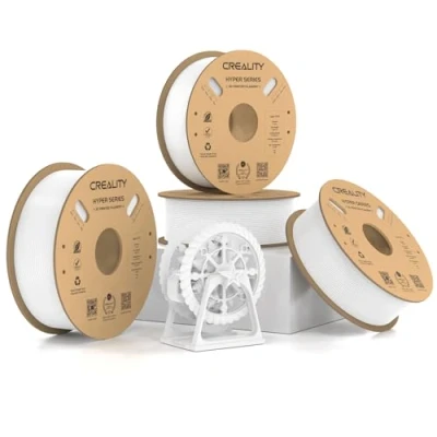 Abbildung von Creality Hyper PETG Filament, Weiß Filament 1.75mm 4KG, 3D Drucker Maßgenauigkeit +/ 0.03mm, Druck Materialien für die Meisten