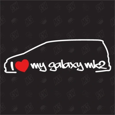 Abbildung von speedwerk motorwear I Love My Galaxy MK2 Sticker Kompatibel mit Ford ab Bj. 2006