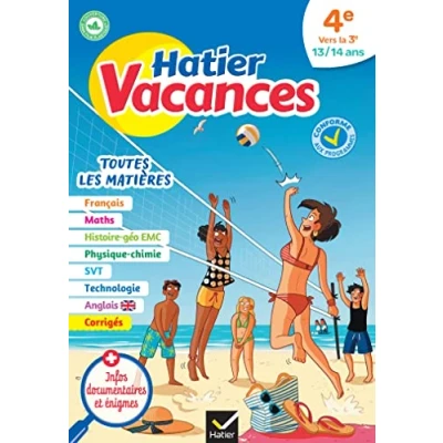 Abbildung von Hatier vacances Cahier de 2024 toutes les matières la 4e vers 3e: pour réviser son année dans