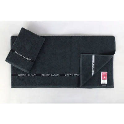 Abbildung von Bruno Banani Handtuch Set &quot;Danny&quot;, (Set, 6 St., 2 Badetücher 70x140 cm Handtücher 50x100 Waschlappen 30x30 cm), mit Logostreifen, einfarbiges aus 100% Baumwolle