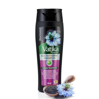 Abbildung von Vatika Multivitamin Shampoo mit Schwarzkümmel &amp; Henna, 400 ml Pflegt die Kopfhaut, stärkt das Haar, verleiht Glanz und verbessert Kämmbarkeit Ideal für gesundes, kräftiges Haar