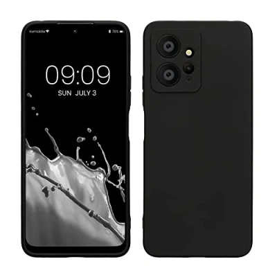 Abbildung von kwmobile Handyhülle kompatibel mit Xiaomi Redmi Note 12 (4G) Hülle Handy Case aus weichem Silikon in Schwarz matt