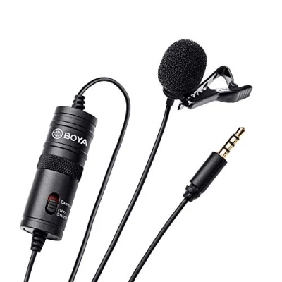 Abbildung von Boya by M1 3,5 mm Elektret Kondensatormikrofon mit 6,35 Adapter für Smartphones, DSLR, Camcorder, Audio Recorder, PC usw., Electret Condenser Microphone, Kabelgebundenes Mikrofon.