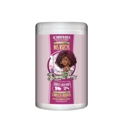 Abbildung von DONA FLORA Mis Rizos Locken Aktivator für lockiges Haar intensive Feuchtigkeit angereichert mit Kokosöl und Sheabutter ohne Sulfate Parabene 1 kg