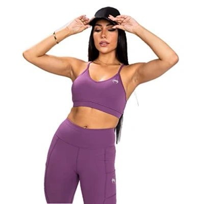 Abbildung von Venum Damen Essential Low Impact Bra Sport BH Dunkle Orchidee/Gerbürstetes Silber XL