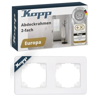 Abbildung von Kopp Abdeckrahmen 2 fach Europa arktis weiß, 303213060