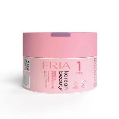 Abbildung von Fria Korean Beauty Butter Make up Entferner, wasserfest, getestet auf empfindlichen Augen und Haut, sanft zu Wimpern, 80 ml