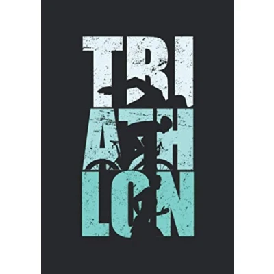 Abbildung von Notizbuch A5 liniert mit Softcover Design: Vintage Geschenk für Triathleten Triathlon Spruch Sportler: 120 linierte DIN Seiten