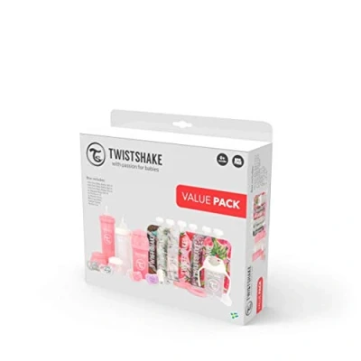 Abbildung von Twistshake Baby Bottle Kit, Rosa/Lila/Weiß