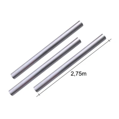 Abbildung von moderntex 3X Alu Stange 2,75m lang für Hintergrundkarton, Ø 50 mm Aluminiumstange
